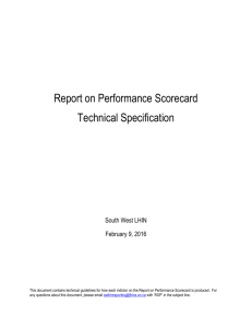 Balanced Scorecard Technical Specification