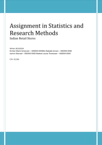 Assignment in Statistics and Research Methods
