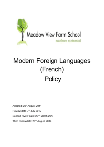 Modern Foreign Languages Policy