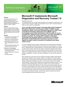 IT Showcase: Microsoft IT Implements Microsoft Diagnostics and