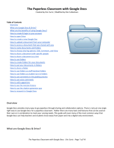 use Google Docs - Dulaney High School