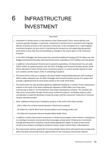 6. Infrastructure Investment - Department of Treasury and Finance