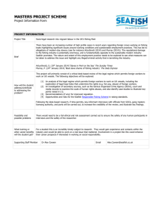 the Masters Project Information Ethics form