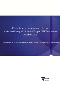 Project-based assessments in the VEET scheme stakeholder