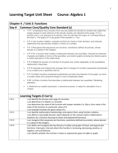 Learning Target Chapter 4