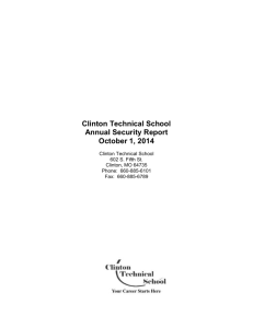 Campus Security Report - Clinton Technical School