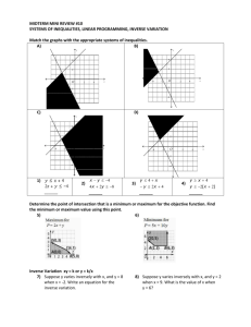 Systems of Inequalities-Linear Programming-Inverse