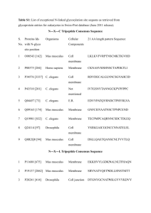 Table S1: List of exceptional N-linked glycosylation site sequons as