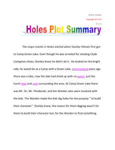 Holes Plot Summary by Ashley Stewart