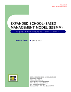 Expanded School Based Management Model (ESBMM)