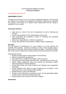 Assessment policy 2015 - Catton Grove Primary School