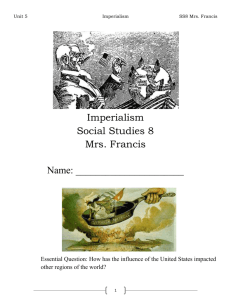 Notes and Handouts Packet Imperialism