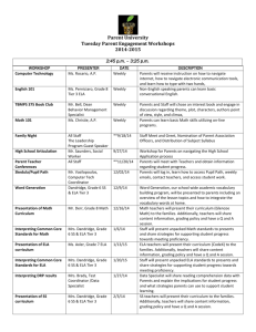 parent engagement plan