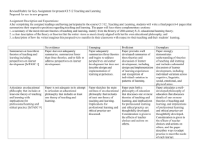 Revised Rubric for Key Assignment for present CI 512 Teaching and