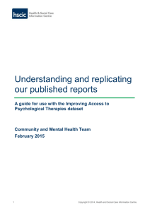 IAPT Reporting FAQs  - Health & Social Care Information