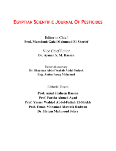 Instruction to Authors - Egyptian Scientific Journal of Pesticides