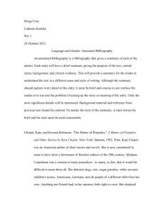 Annotated Bibliography Essay REVISED