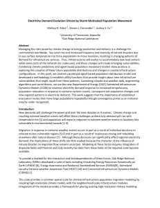 Electricity Demand Evolution Driven by Storm Motivated Population