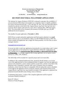 instap 2015 post-doctoral fellowship