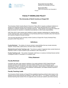 Faculty Workload Policy - University and Administrative Policies