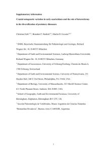 Supplementary information Cranial ontogenetic variation in early