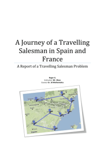 A Journey of a Travelling Salesman in Spain and France