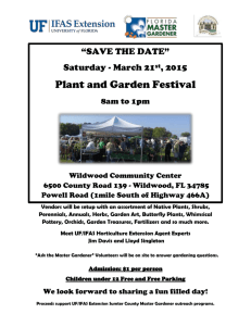 Master Gardener Plant and Garden Festival Information
