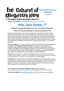 16th Aug- Alas, poor Darwin PR - Cabaret of Dangerous Ideas 2015