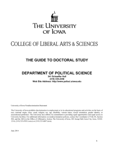 Department of Political Science * Guide to