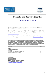 Dementia and Cognitive Disorders