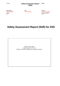Safety Assessment Report (SAR)