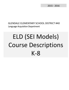 ELD Course Description 2015-16 - Glendale Elementary School