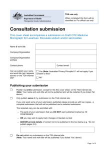 Consultation submission