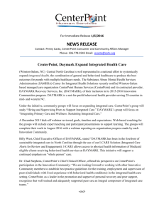 CenterPoint, Daymark Expand Integrated Health Care
