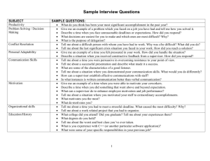 Sample Interview Questions - St. Elizabeth Catholic Church