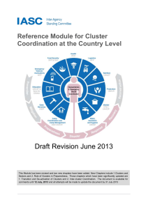 Reference Module for Cluster Coordination at the Country