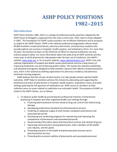 ASHP Policy Positions 1982-2015