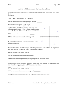 Activity 1.3.4 Rotations in the Coordinate Plane