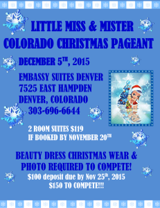 little miss & mister colorado christmas pageant december 5 th