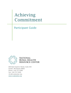 Achieving Commitment - Participant Guide