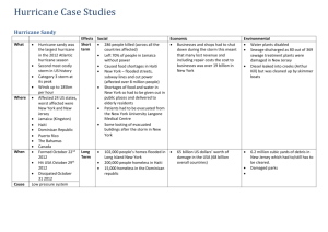 Hurricane Case Studies