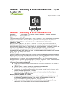 Director, Community & Economic Innovation – City of London ON