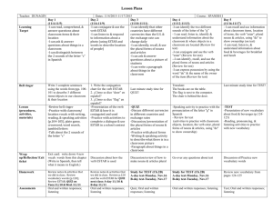 Lesson Plans Teacher: DUNAGIN Dates: 11/4/2015