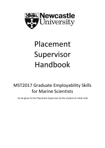 Placement supervisor handbook