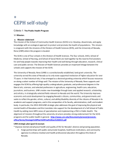 2015 CEPH Self Study - Division of Health Sciences