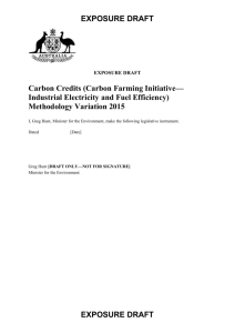Carbon Farming Initiative—Industrial Electricity and Fuel Efficiency
