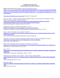 Acupuncture and cancer research citations