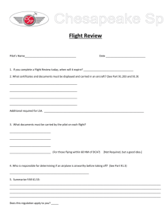 Flight Review FAR Questionaire