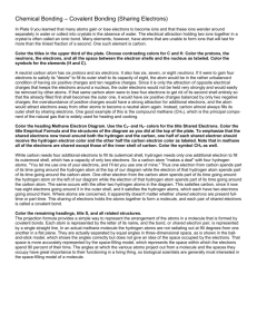 Chemical Bonding – Covalent Bonding (Sharing Electrons) In Plate