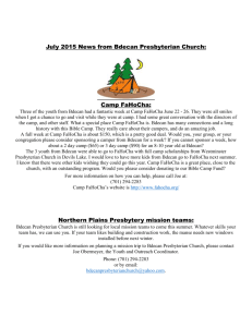 July 2015 News from Bdecan Presbyterian Church